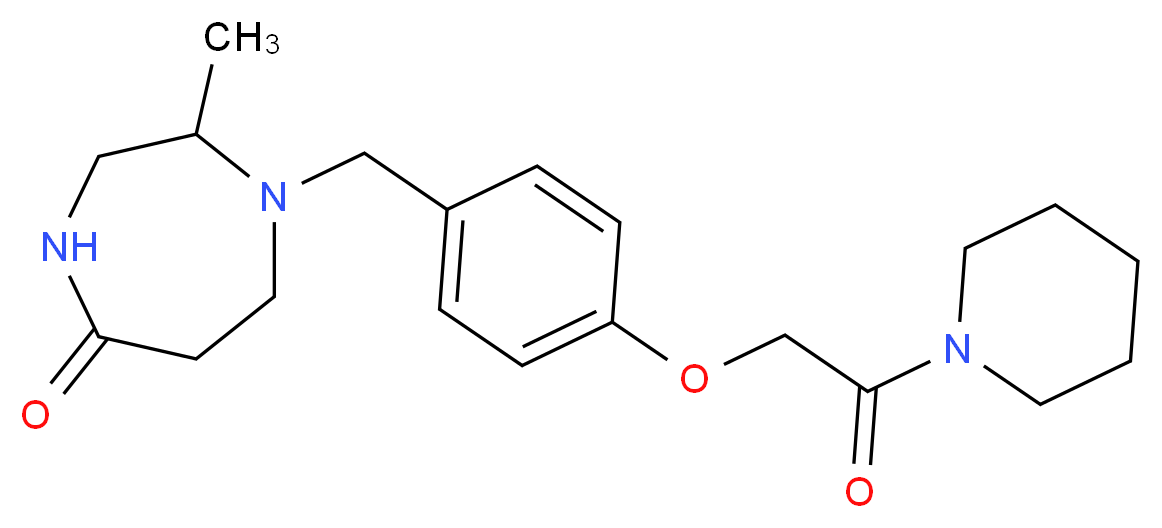 2-methyl-1-[4-(2-oxo-2-piperidin-1-ylethoxy)benzyl]-1,4-diazepan-5-one_Molecular_structure_CAS_)
