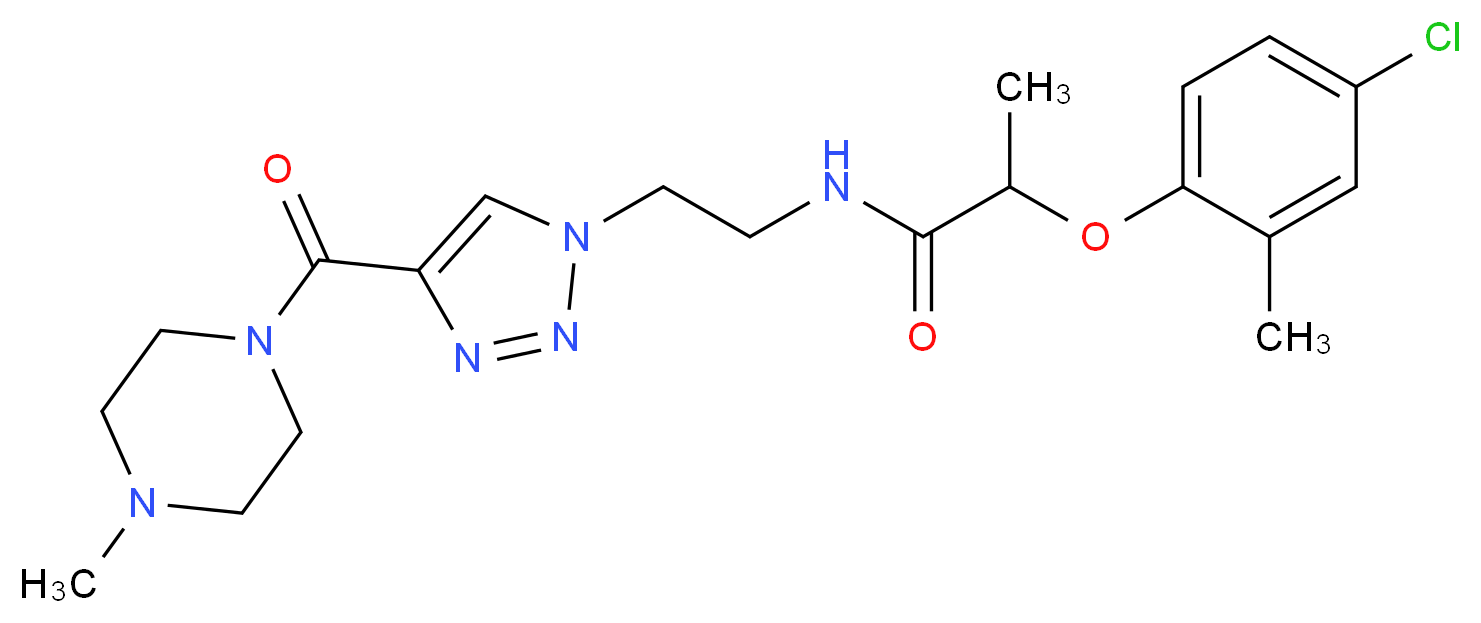 2-(4-chloro-2-methylphenoxy)-N-(2-{4-[(4-methyl-1-piperazinyl)carbonyl]-1H-1,2,3-triazol-1-yl}ethyl)propanamide_Molecular_structure_CAS_)