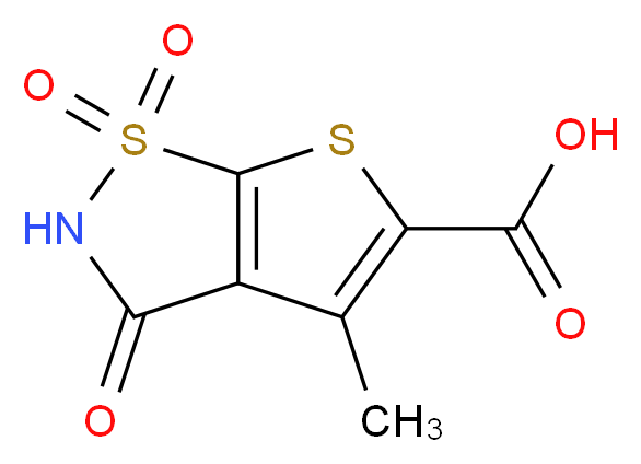 4-methyl-3-oxo-2,3-dihydrothieno[3,2-d]isothiazole-5-carboxylic acid 1,1-dioxide_Molecular_structure_CAS_)