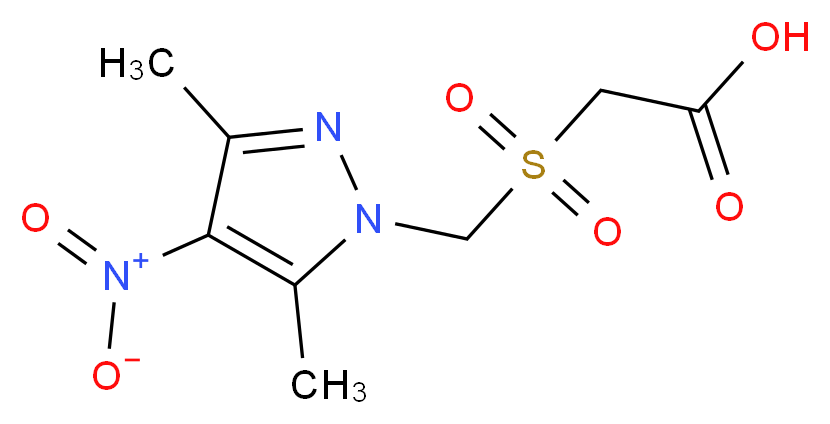 2-{[(3,5-dimethyl-4-nitro-1H-pyrazol-1-yl)methane]sulfonyl}acetic acid_Molecular_structure_CAS_)