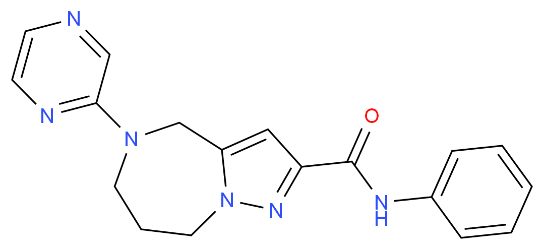 N-phenyl-5-pyrazin-2-yl-5,6,7,8-tetrahydro-4H-pyrazolo[1,5-a][1,4]diazepine-2-carboxamide_Molecular_structure_CAS_)