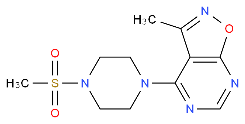 3-methyl-4-[4-(methylsulfonyl)piperazin-1-yl]isoxazolo[5,4-d]pyrimidine_Molecular_structure_CAS_)