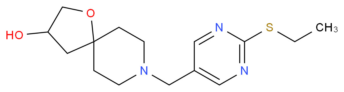 8-{[2-(ethylthio)pyrimidin-5-yl]methyl}-1-oxa-8-azaspiro[4.5]decan-3-ol_Molecular_structure_CAS_)