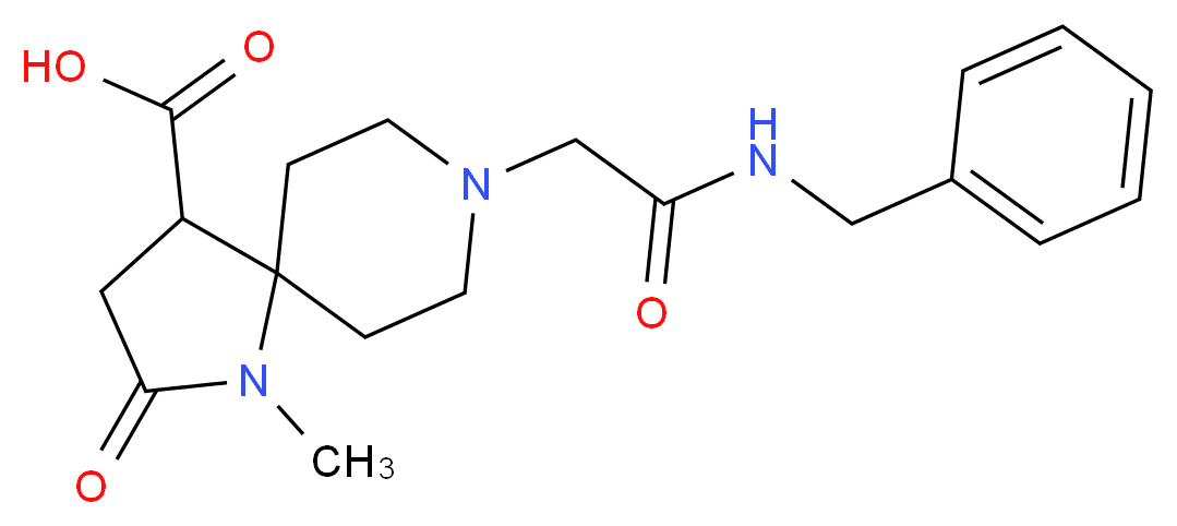 8-[2-(benzylamino)-2-oxoethyl]-1-methyl-2-oxo-1,8-diazaspiro[4.5]decane-4-carboxylic acid_Molecular_structure_CAS_)
