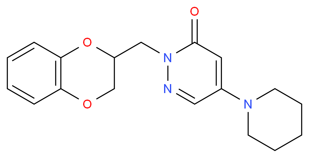 2-(2,3-dihydro-1,4-benzodioxin-2-ylmethyl)-5-(1-piperidinyl)-3(2H)-pyridazinone_Molecular_structure_CAS_)