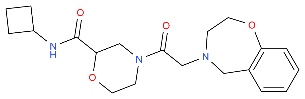 N-cyclobutyl-4-(2,3-dihydro-1,4-benzoxazepin-4(5H)-ylacetyl)-2-morpholinecarboxamide_Molecular_structure_CAS_)