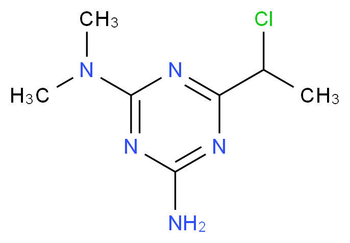 6-(1-chloroethyl)-N,N-dimethyl-1,3,5-triazine-2,4-diamine_Molecular_structure_CAS_98336-32-4)