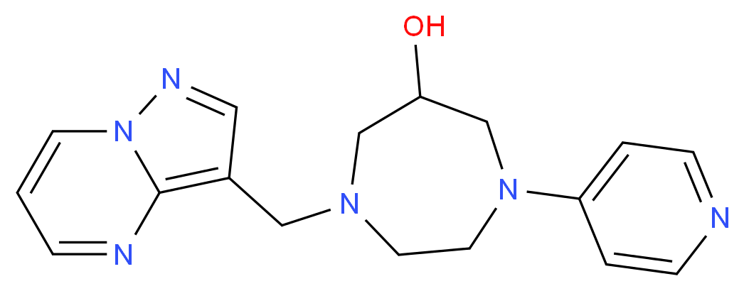 1-(pyrazolo[1,5-a]pyrimidin-3-ylmethyl)-4-pyridin-4-yl-1,4-diazepan-6-ol_Molecular_structure_CAS_)