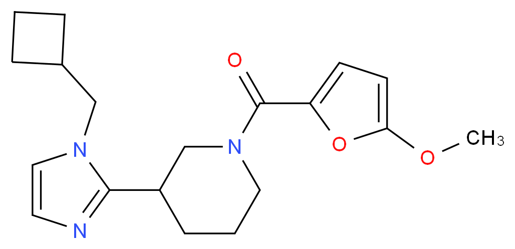 3-[1-(cyclobutylmethyl)-1H-imidazol-2-yl]-1-(5-methoxy-2-furoyl)piperidine_Molecular_structure_CAS_)