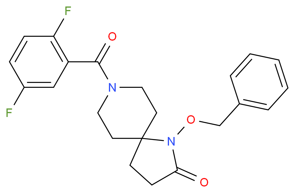 1-(benzyloxy)-8-(2,5-difluorobenzoyl)-1,8-diazaspiro[4.5]decan-2-one_Molecular_structure_CAS_)