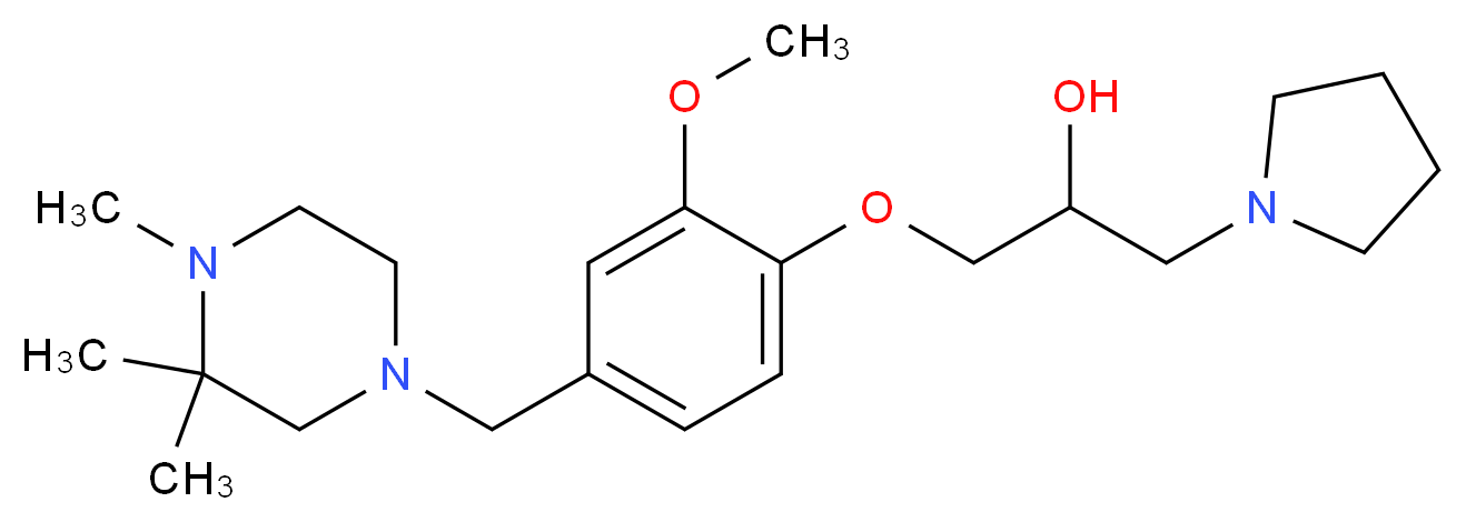 1-{2-methoxy-4-[(3,3,4-trimethylpiperazin-1-yl)methyl]phenoxy}-3-pyrrolidin-1-ylpropan-2-ol_Molecular_structure_CAS_)