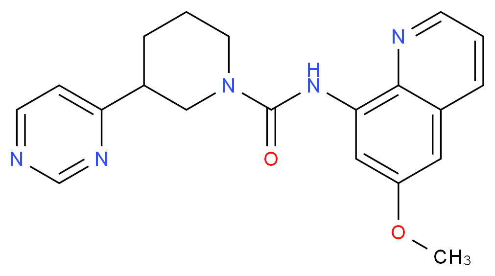 N-(6-methoxyquinolin-8-yl)-3-pyrimidin-4-ylpiperidine-1-carboxamide_Molecular_structure_CAS_)