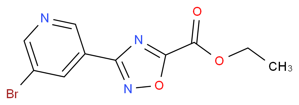 3-(5-Bromo-pyridin-3-yl)-[1,2,4]oxadiazole-5-carboxylic acid ethyl ester_Molecular_structure_CAS_850375-34-7)