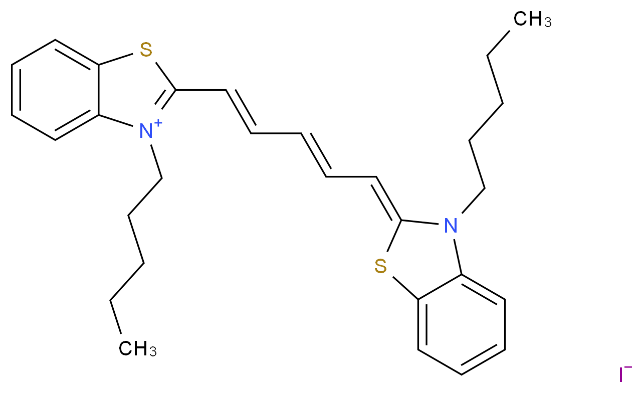 3,3'-Di-n-pentylthiadicarbocyanine iodide_Molecular_structure_CAS_53213-96-0)
