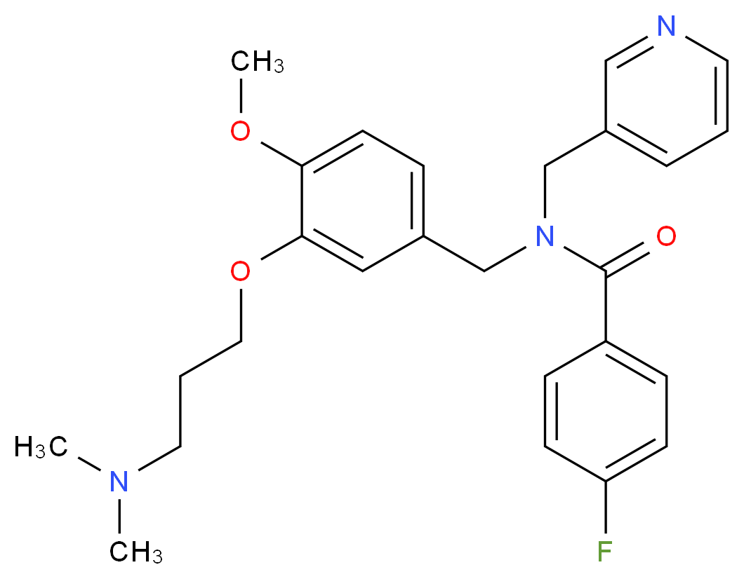 N-{3-[3-(dimethylamino)propoxy]-4-methoxybenzyl}-4-fluoro-N-(3-pyridinylmethyl)benzamide_Molecular_structure_CAS_)