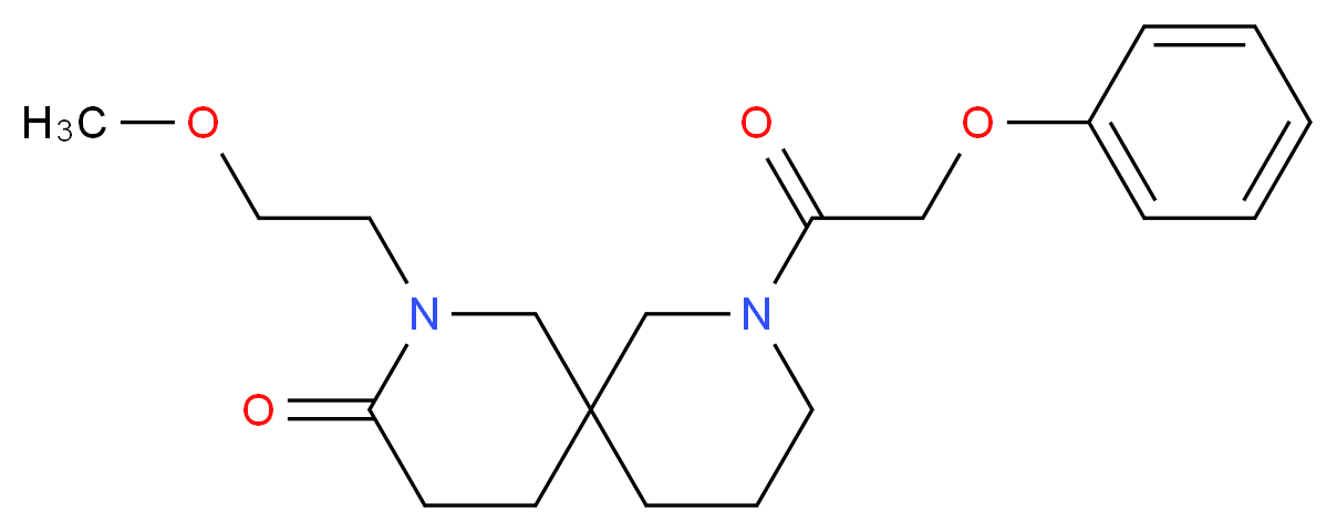 2-(2-methoxyethyl)-8-(phenoxyacetyl)-2,8-diazaspiro[5.5]undecan-3-one_Molecular_structure_CAS_)