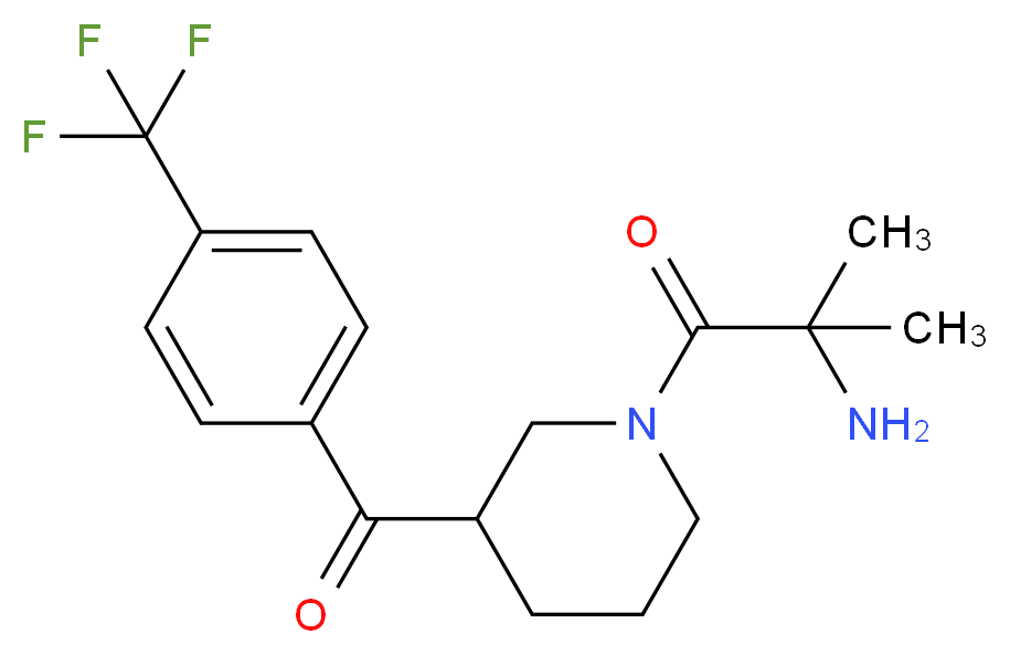 [1-(2-methylalanyl)piperidin-3-yl][4-(trifluoromethyl)phenyl]methanone_Molecular_structure_CAS_)