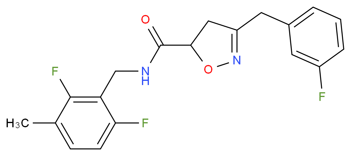 N-(2,6-difluoro-3-methylbenzyl)-3-(3-fluorobenzyl)-4,5-dihydro-5-isoxazolecarboxamide_Molecular_structure_CAS_)