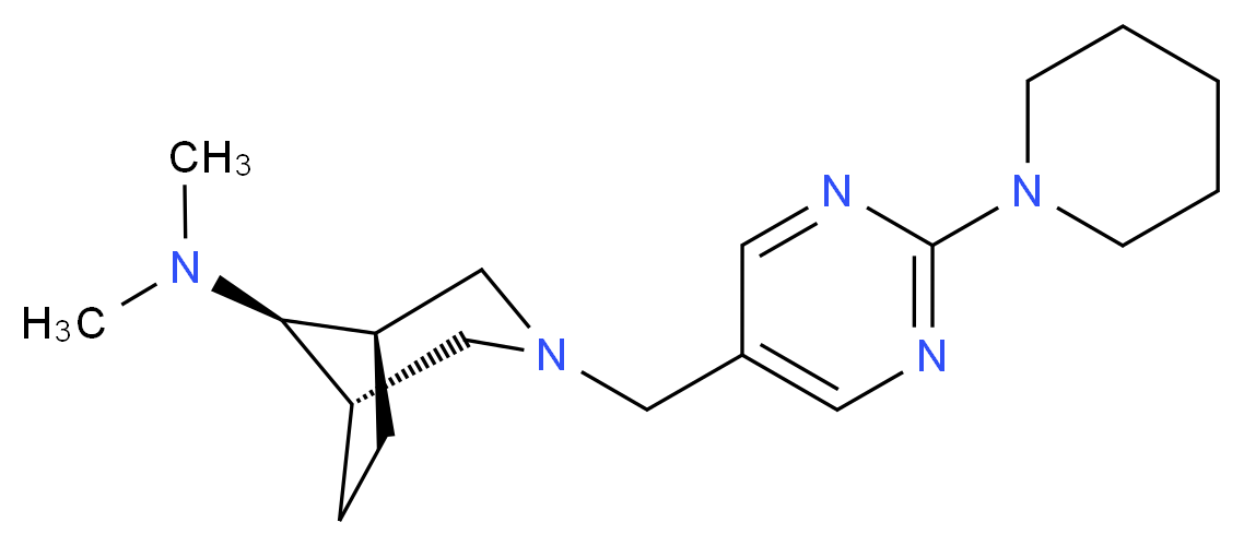 (8-syn)-N,N-dimethyl-3-[(2-piperidin-1-ylpyrimidin-5-yl)methyl]-3-azabicyclo[3.2.1]octan-8-amine_Molecular_structure_CAS_)