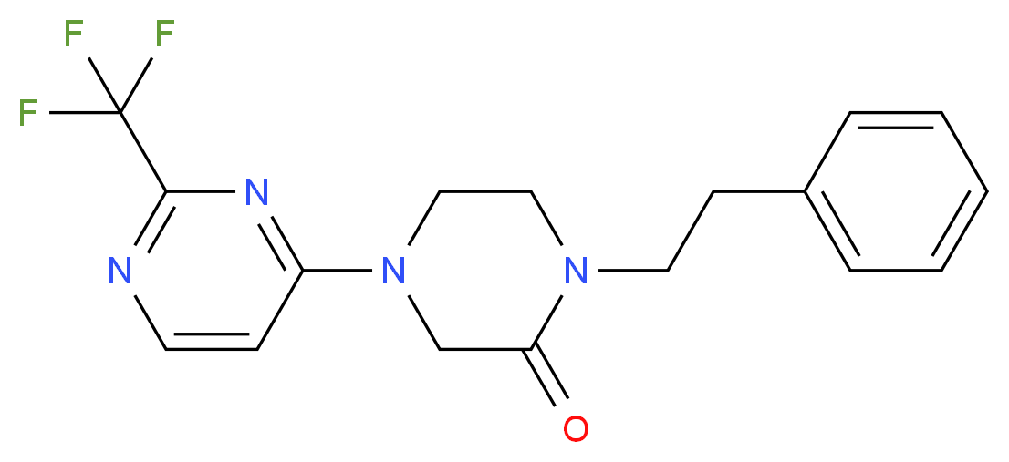 1-(2-phenylethyl)-4-[2-(trifluoromethyl)pyrimidin-4-yl]piperazin-2-one_Molecular_structure_CAS_)