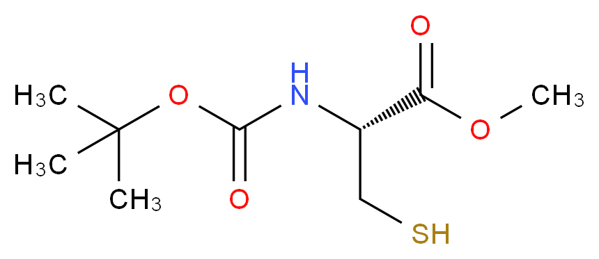 N-(tert-Butoxycarbonyl)-L-cysteine methyl ester_Molecular_structure_CAS_55757-46-5)