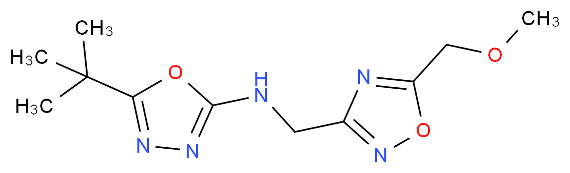 5-tert-butyl-N-{[5-(methoxymethyl)-1,2,4-oxadiazol-3-yl]methyl}-1,3,4-oxadiazol-2-amine_Molecular_structure_CAS_)