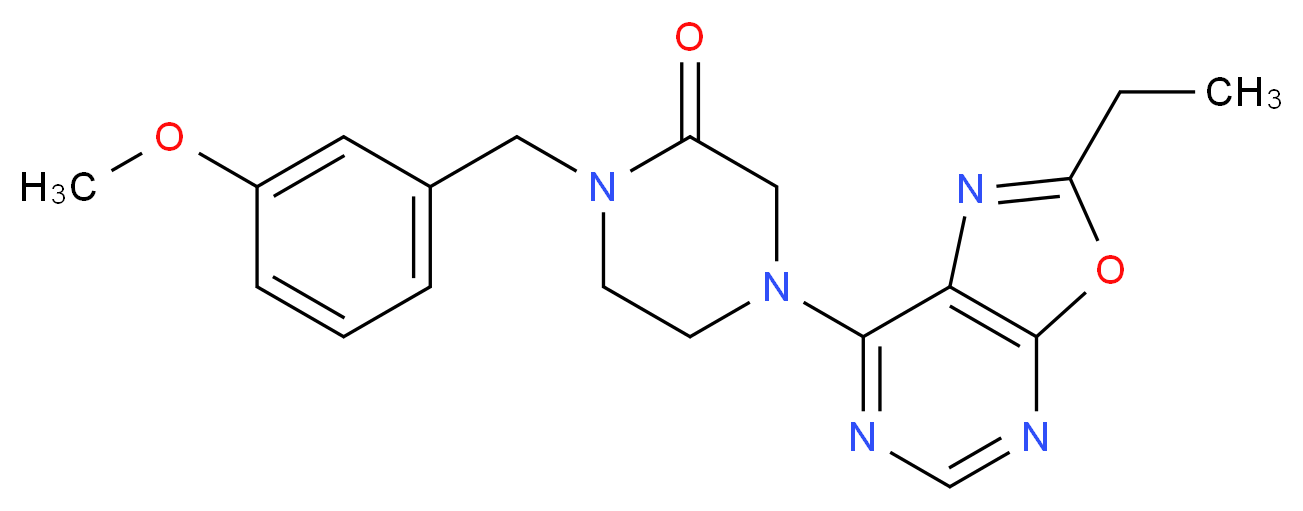 4-(2-ethyl[1,3]oxazolo[5,4-d]pyrimidin-7-yl)-1-(3-methoxybenzyl)-2-piperazinone_Molecular_structure_CAS_)
