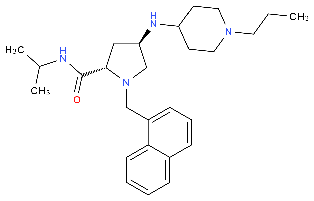 (4R)-N-isopropyl-1-(1-naphthylmethyl)-4-[(1-propyl-4-piperidinyl)amino]-L-prolinamide_Molecular_structure_CAS_)