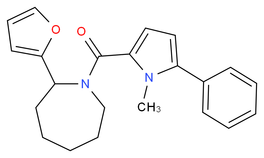 2-(2-furyl)-1-[(1-methyl-5-phenyl-1H-pyrrol-2-yl)carbonyl]azepane_Molecular_structure_CAS_)