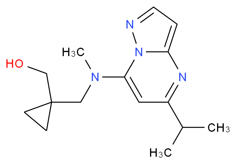 (1-{[(5-isopropylpyrazolo[1,5-a]pyrimidin-7-yl)(methyl)amino]methyl}cyclopropyl)methanol_Molecular_structure_CAS_)