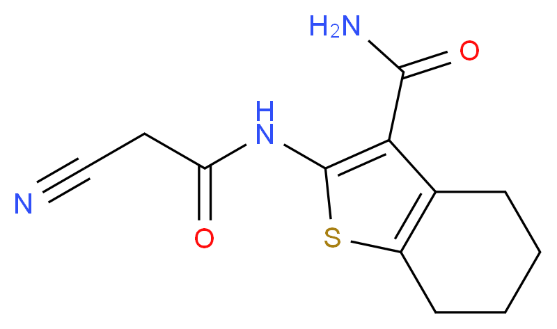 2-(2-Cyano-acetylamino)-4,5,6,7-tetrahydro-benzo[b]thiophene-3-carboxylic acid amide_Molecular_structure_CAS_)