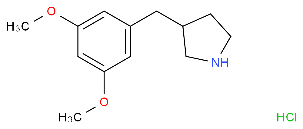 3-(3,5-Dimethoxybenzyl)pyrrolidine hydrochloride_Molecular_structure_CAS_)