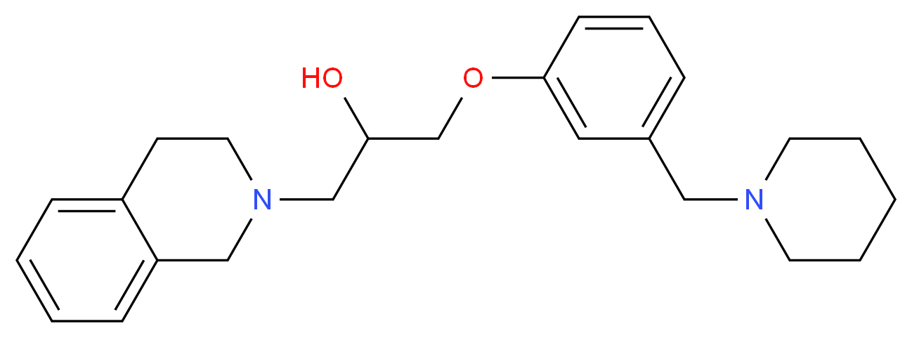1-(3,4-dihydroisoquinolin-2(1H)-yl)-3-[3-(piperidin-1-ylmethyl)phenoxy]propan-2-ol_Molecular_structure_CAS_)