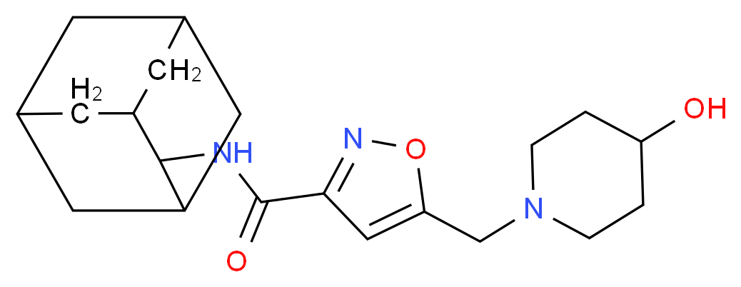 N-2-adamantyl-5-[(4-hydroxypiperidin-1-yl)methyl]isoxazole-3-carboxamide_Molecular_structure_CAS_)