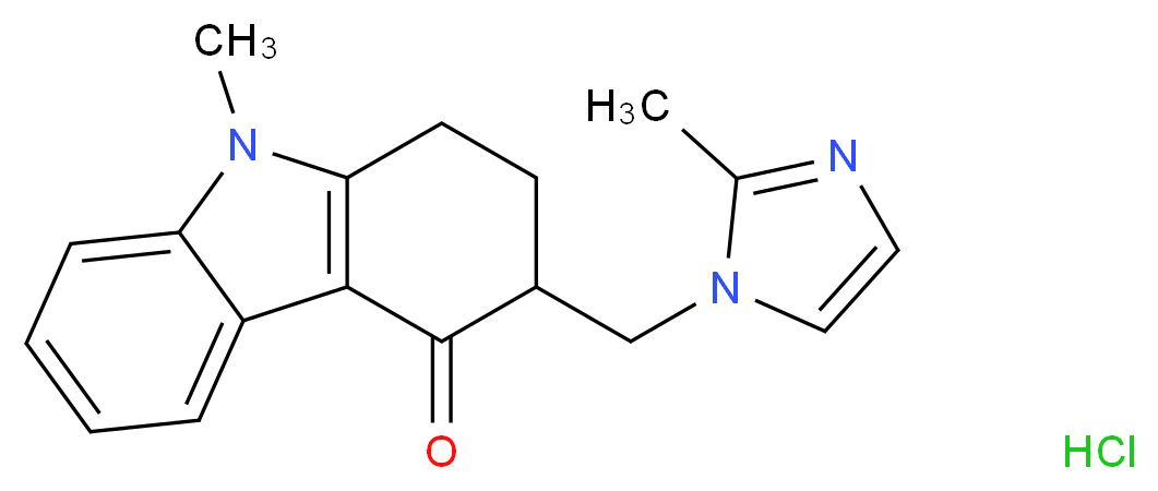 9-methyl-3-((2-methyl-1H-imidazol-1-yl)methyl)-2,3-dihydro-1H-carbazol-4(9H)-one hydrochloride_Molecular_structure_CAS_)