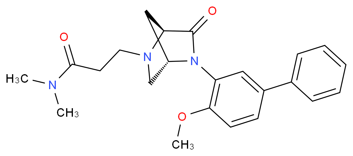 3-[(1S*,4S*)-5-(4-methoxy-3-biphenylyl)-6-oxo-2,5-diazabicyclo[2.2.1]hept-2-yl]-N,N-dimethylpropanamide_Molecular_structure_CAS_)